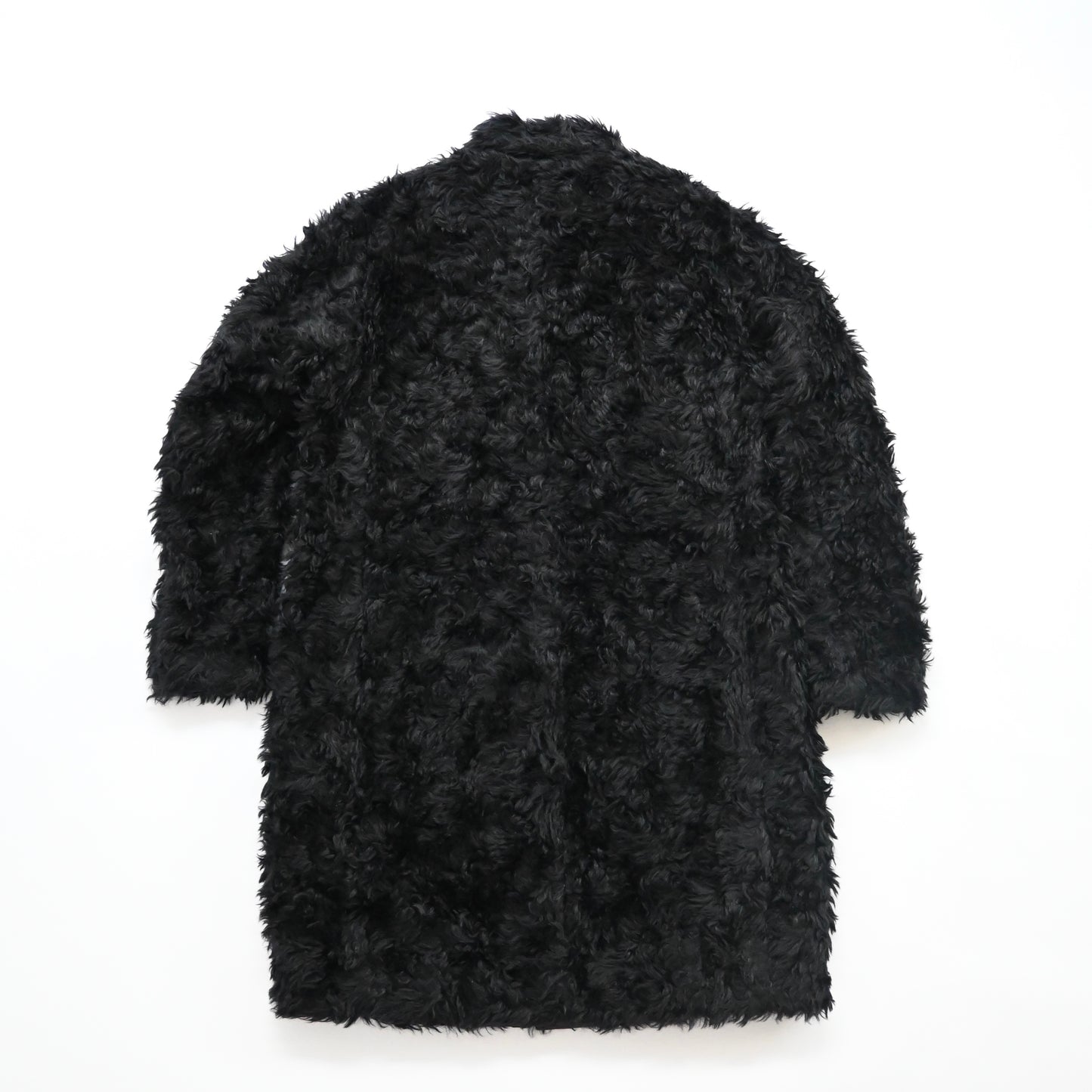 2007aw prada black fake fur coat 52