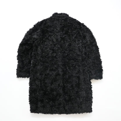 2007aw prada black fake fur coat 52