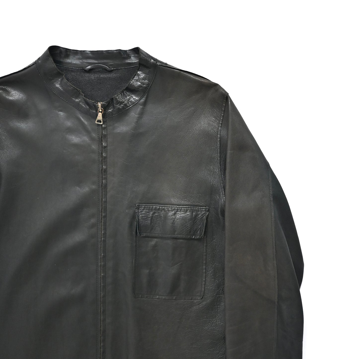 1998ss jil sander lamb leather high neek jacket 44