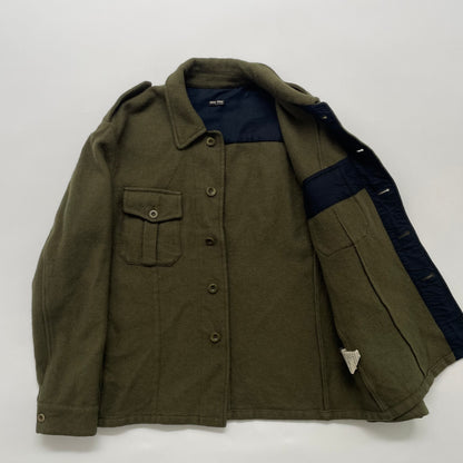 2000s miu miu wool coach jacket XL