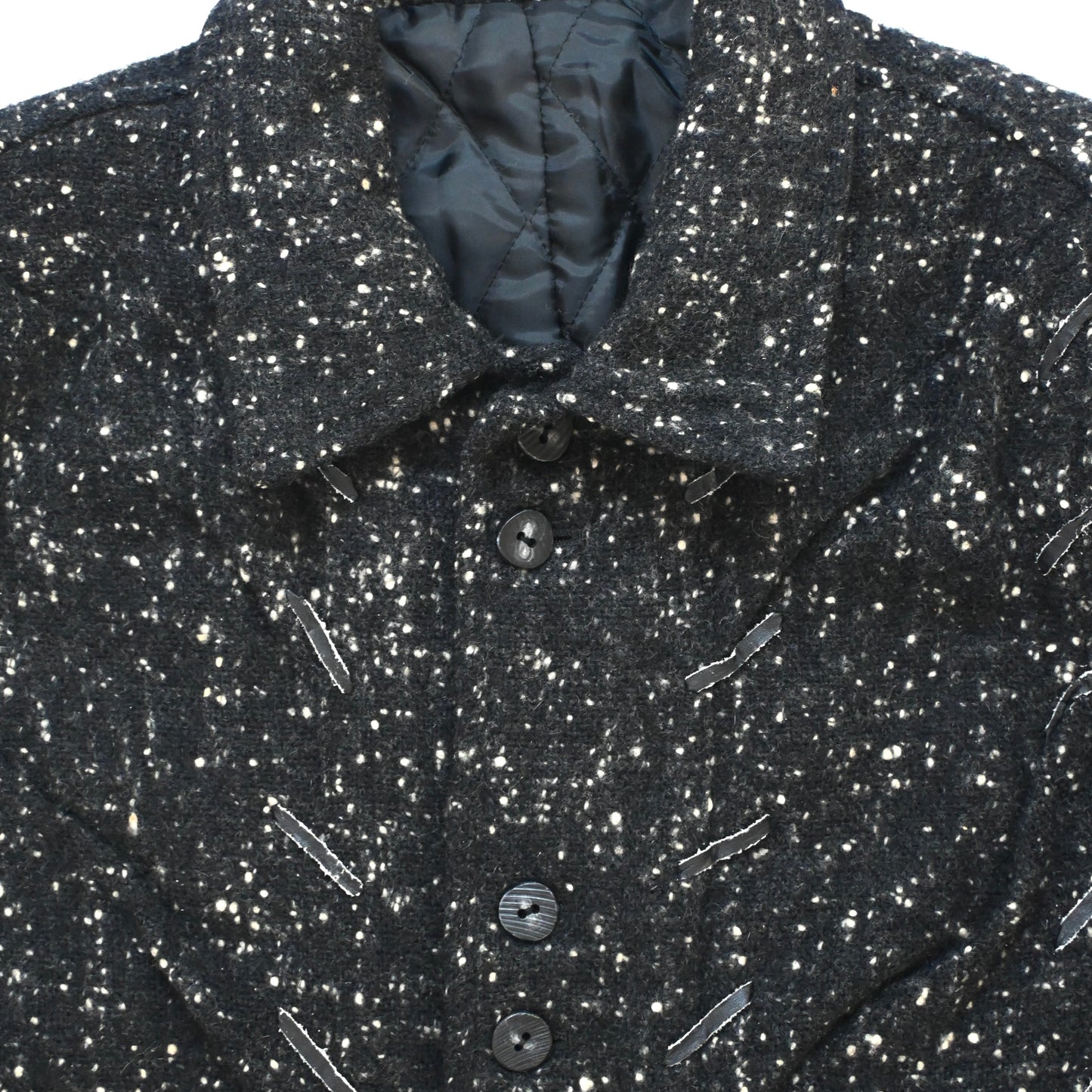 1980s arrston volaju tweed wool double button jacket M