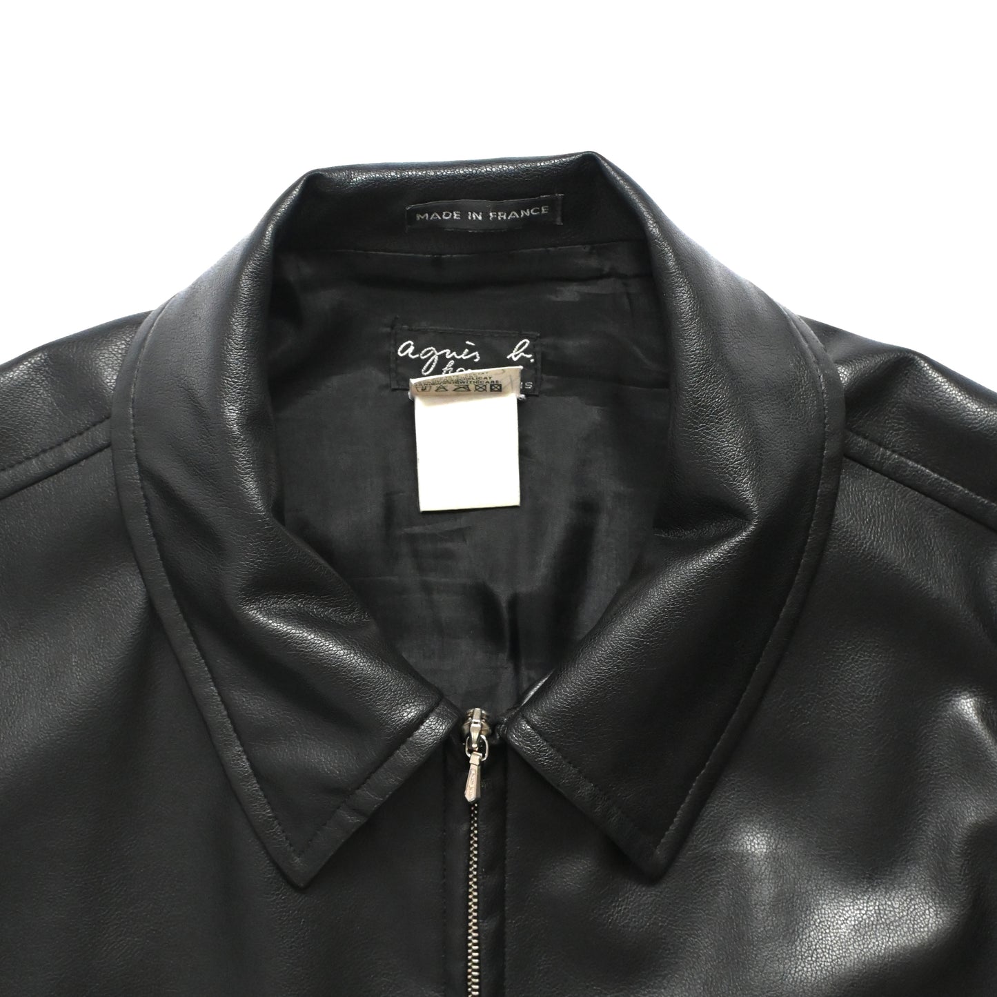 1990s agnes b homme pvc leather jacket 1