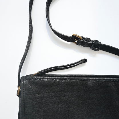 1990s prada pebbled leather shoulder bag