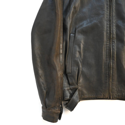 1990s claude montana lamb leather jacket 48