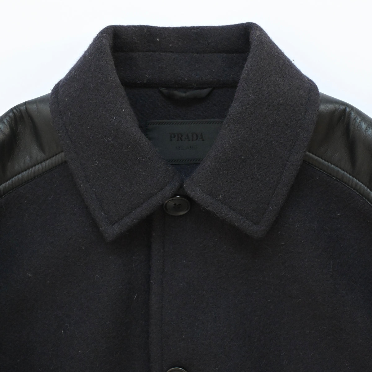2023aw prada cropped wool blend down jacket M