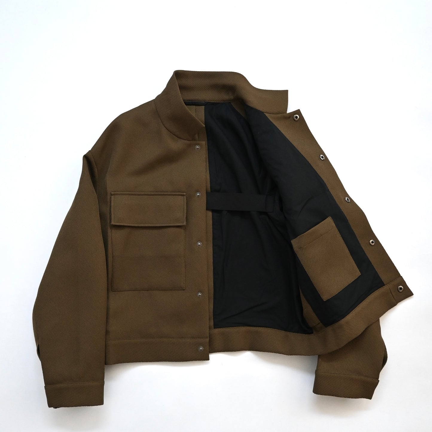 2017aw jil sander polyester stand collar blouson 48
