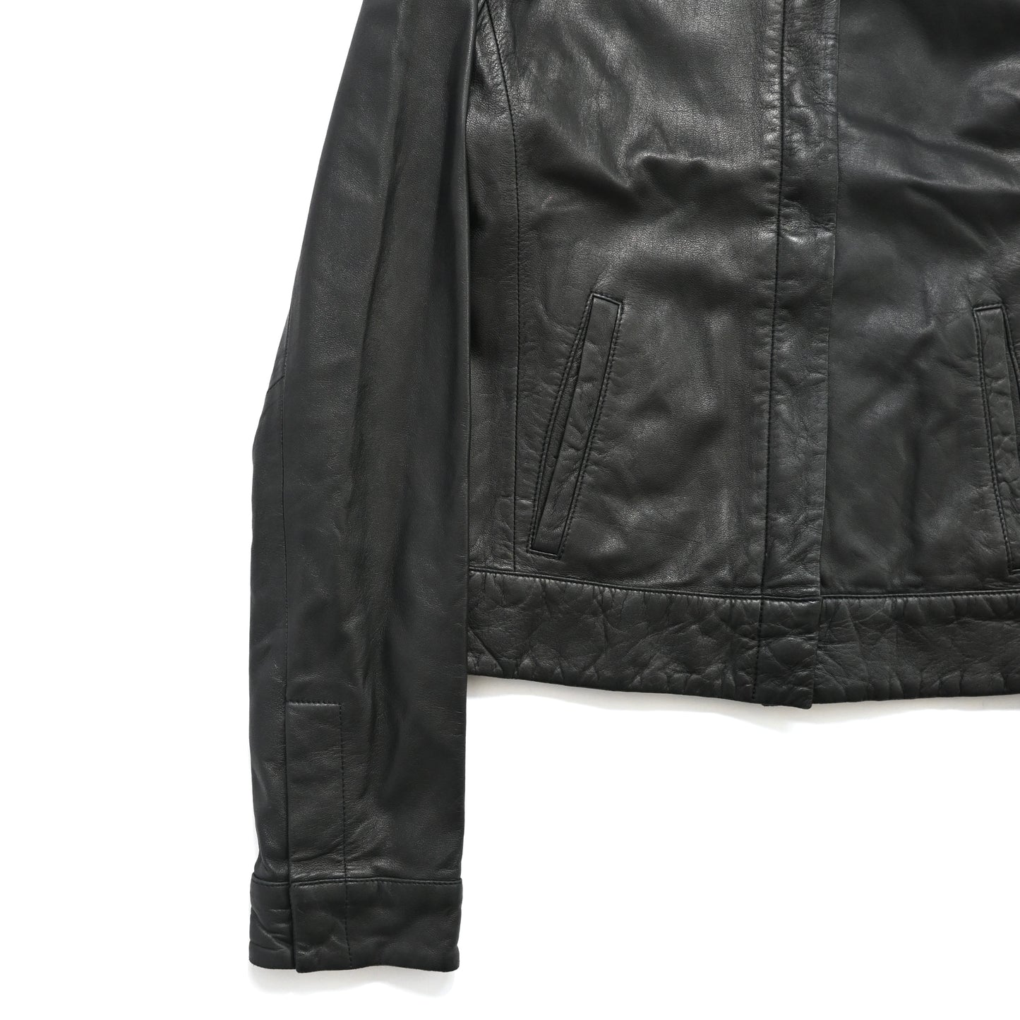 1990s giorgio armani lamb leather jacket 42