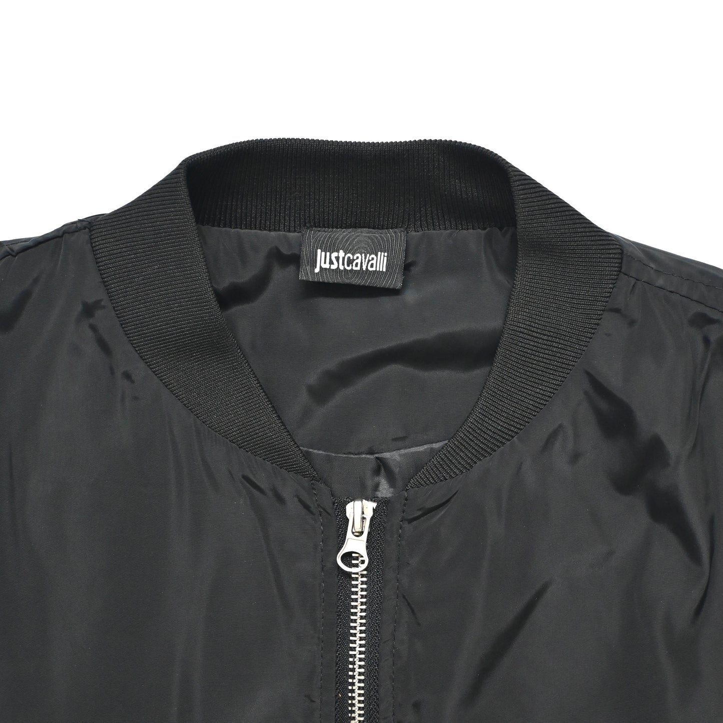 2000s just cavalli polyester ribbon bomber jacket S