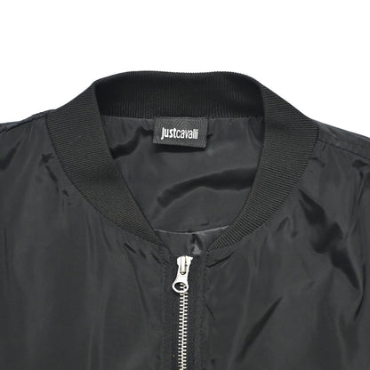 2000s just cavalli polyester ribbon bomber jacket S