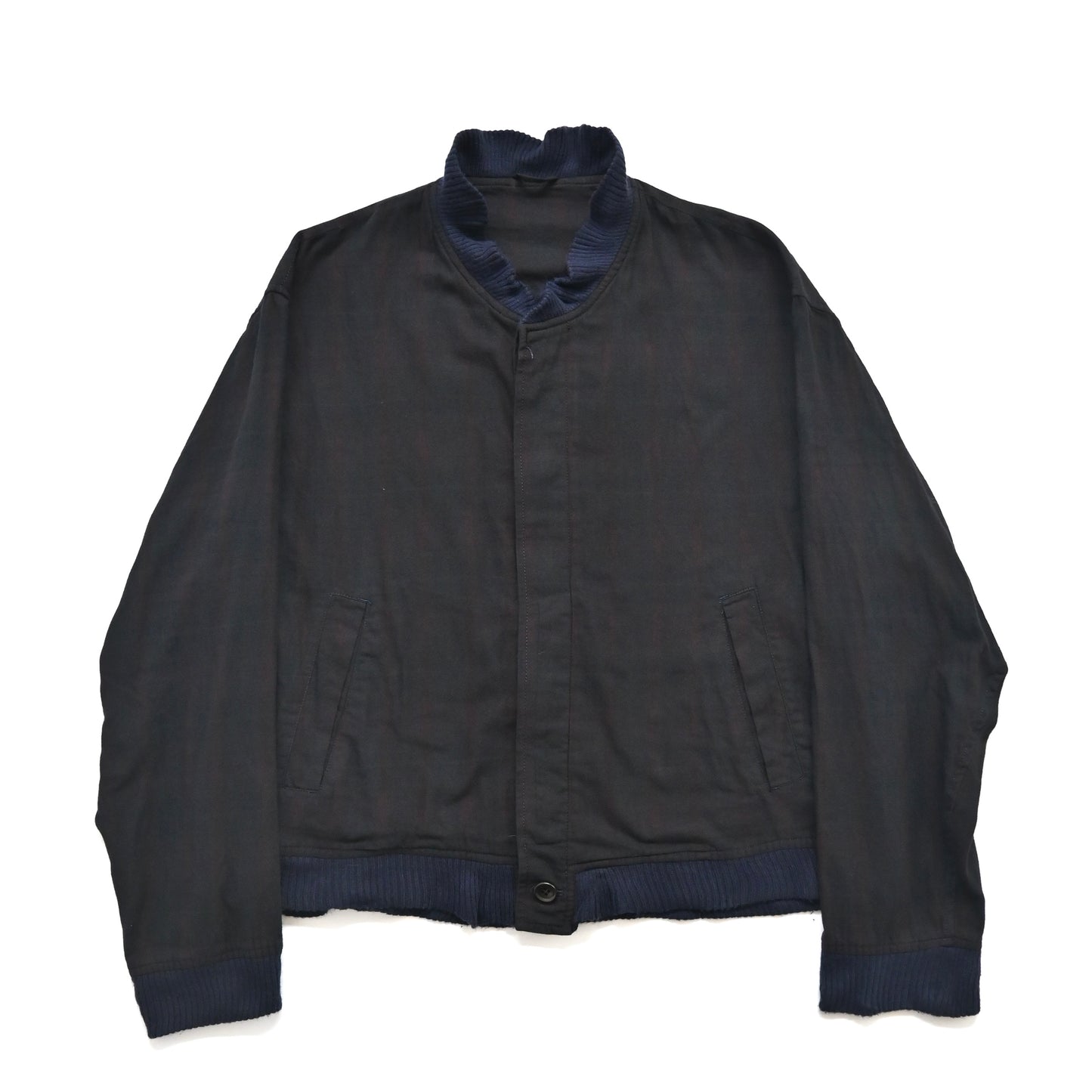 1980s comme des garcons homme check cotton bomber jacket M