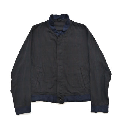 1980s comme des garcons homme check cotton bomber jacket M