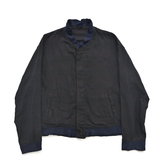 1980s comme des garcons homme check cotton bomber jacket M