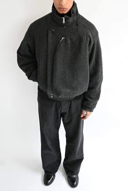 2024aw dries van noten tweed wool viller bomber jacket S