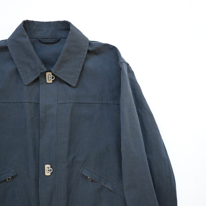 2000s salvatore ferragamo silver bangle cotton blouson 50