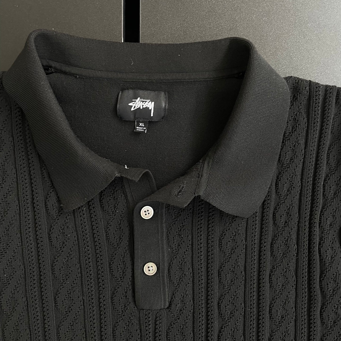 2020ss stussy polyester polo shirt XL