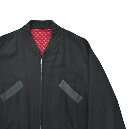 1980s comme des garcons homme mulch pocket wool bomber jacket M