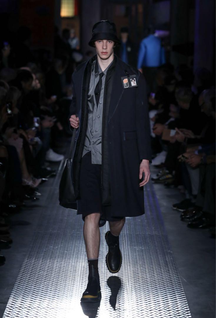prada デニム　チェスターコート　アウター　18aw 2018fw PRADA チェスターコート メンズ プラダ 中古 古着 : RAGTAG Online