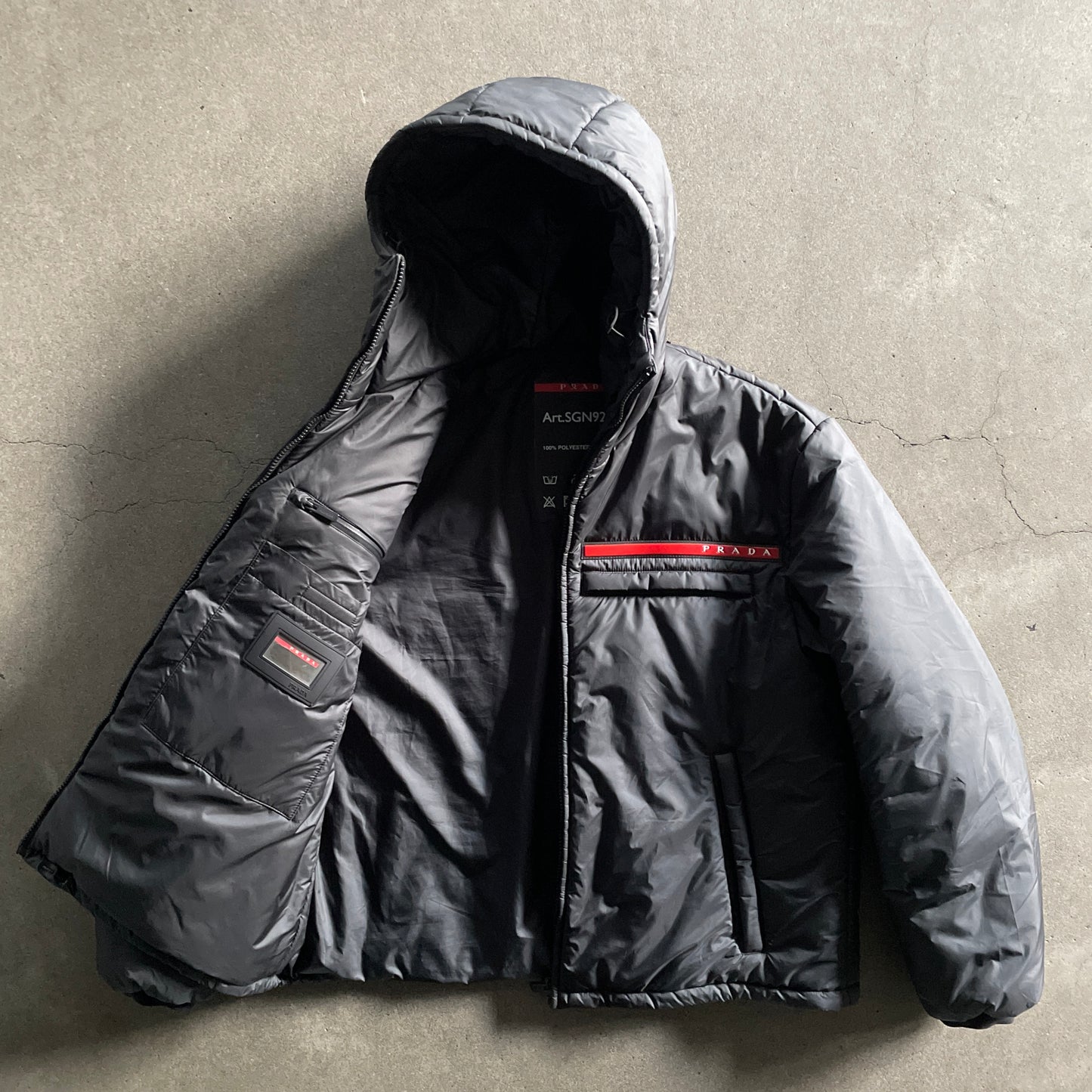 2018aw prada sgn921 reversible nylon down jacket S