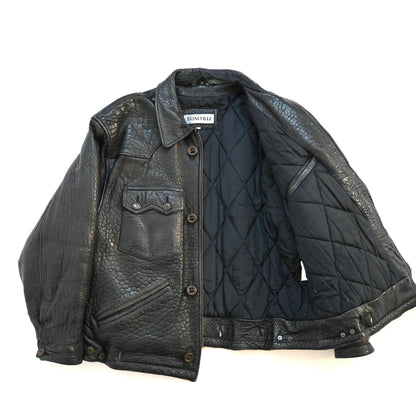 1980s boneville lamb leather padded blouson 48 by massimo osti
