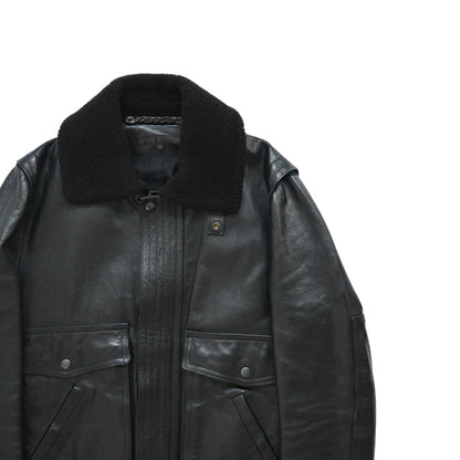 2003aw veronique branquinho caw leather flight jacket 46