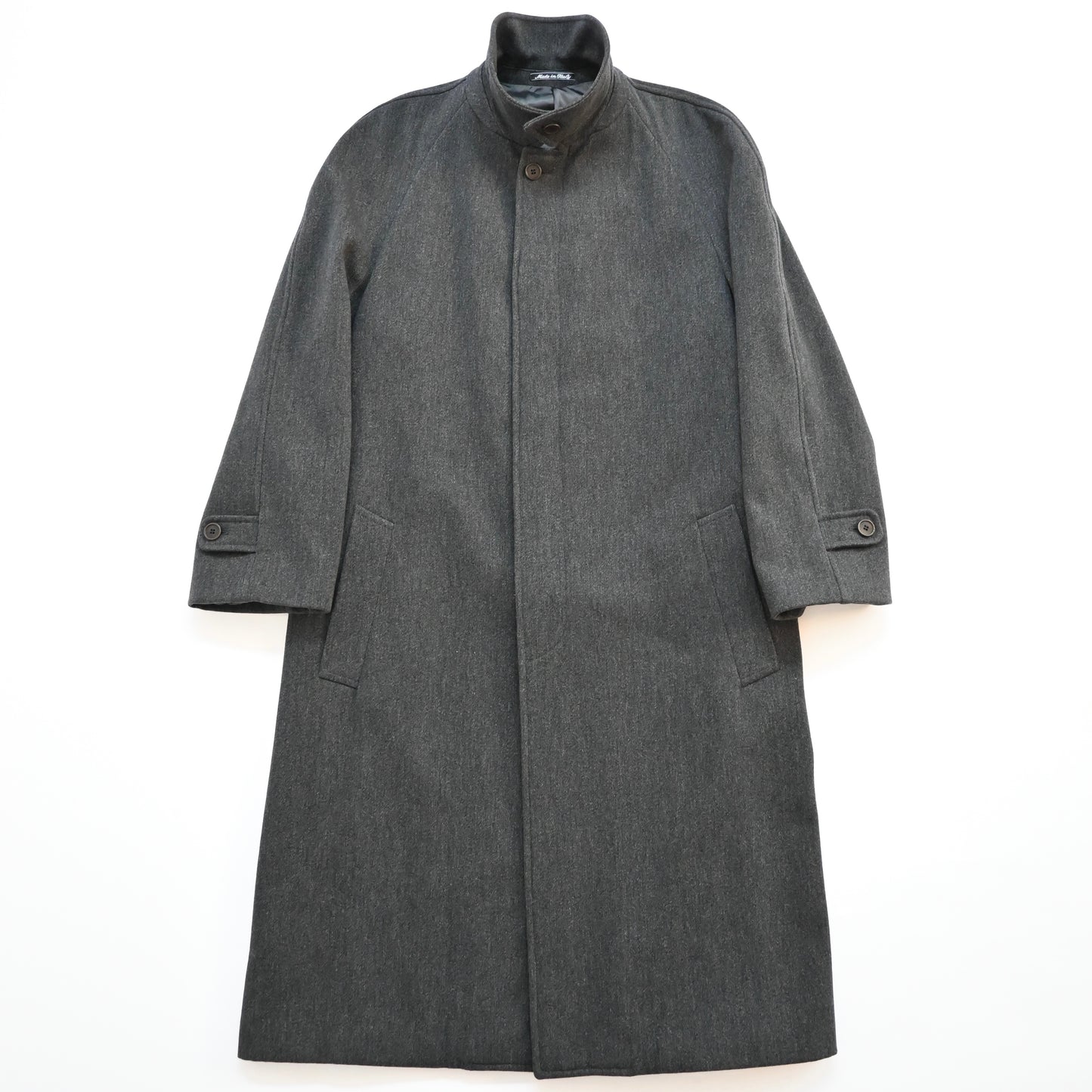 1990s giorgio armani wool long coat 48
