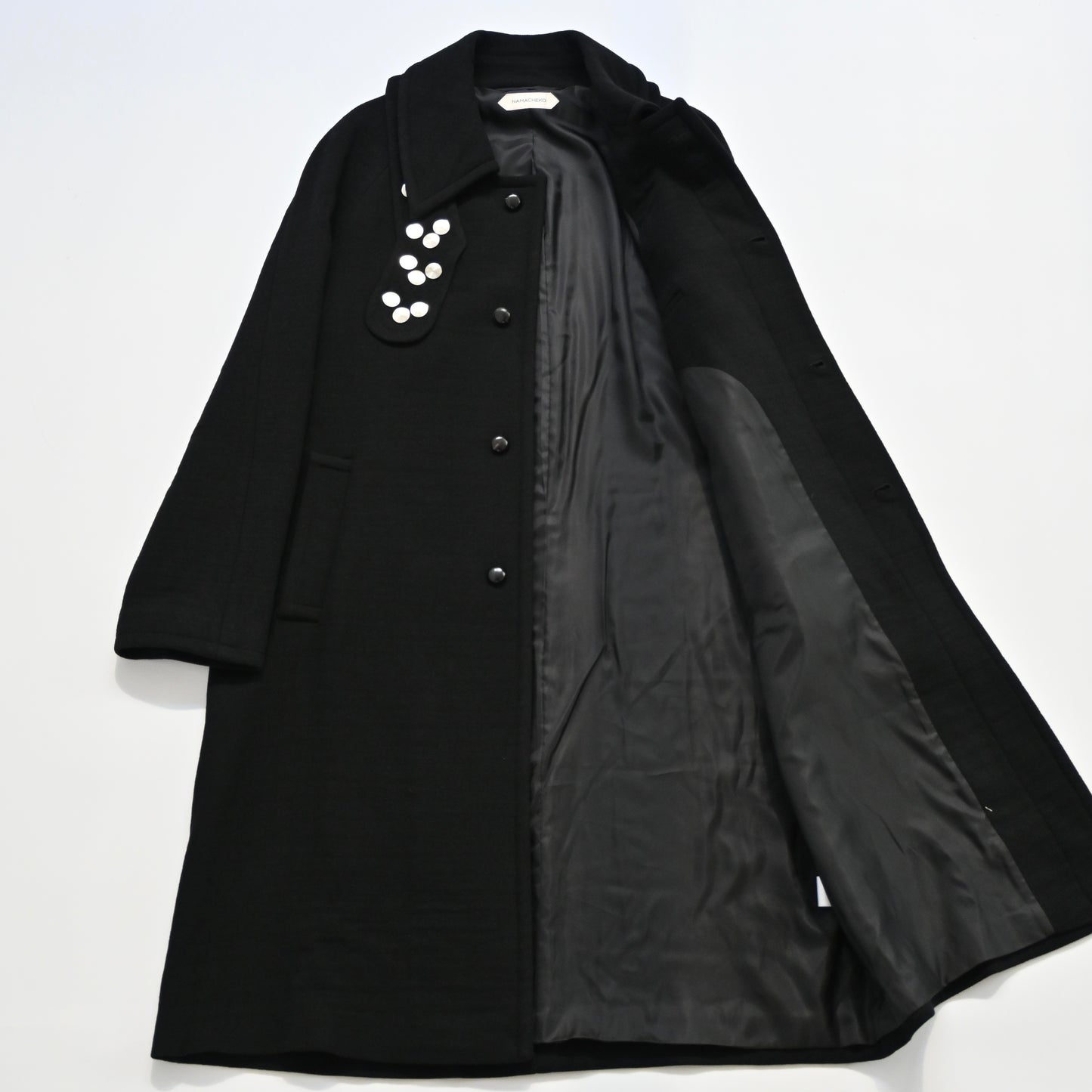 2022aw namacheko bayder embellished wool coat M