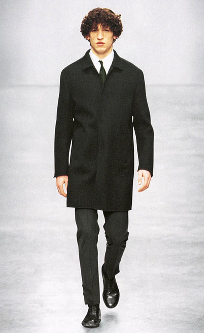 1998aw prada nylon chesterfield coat S