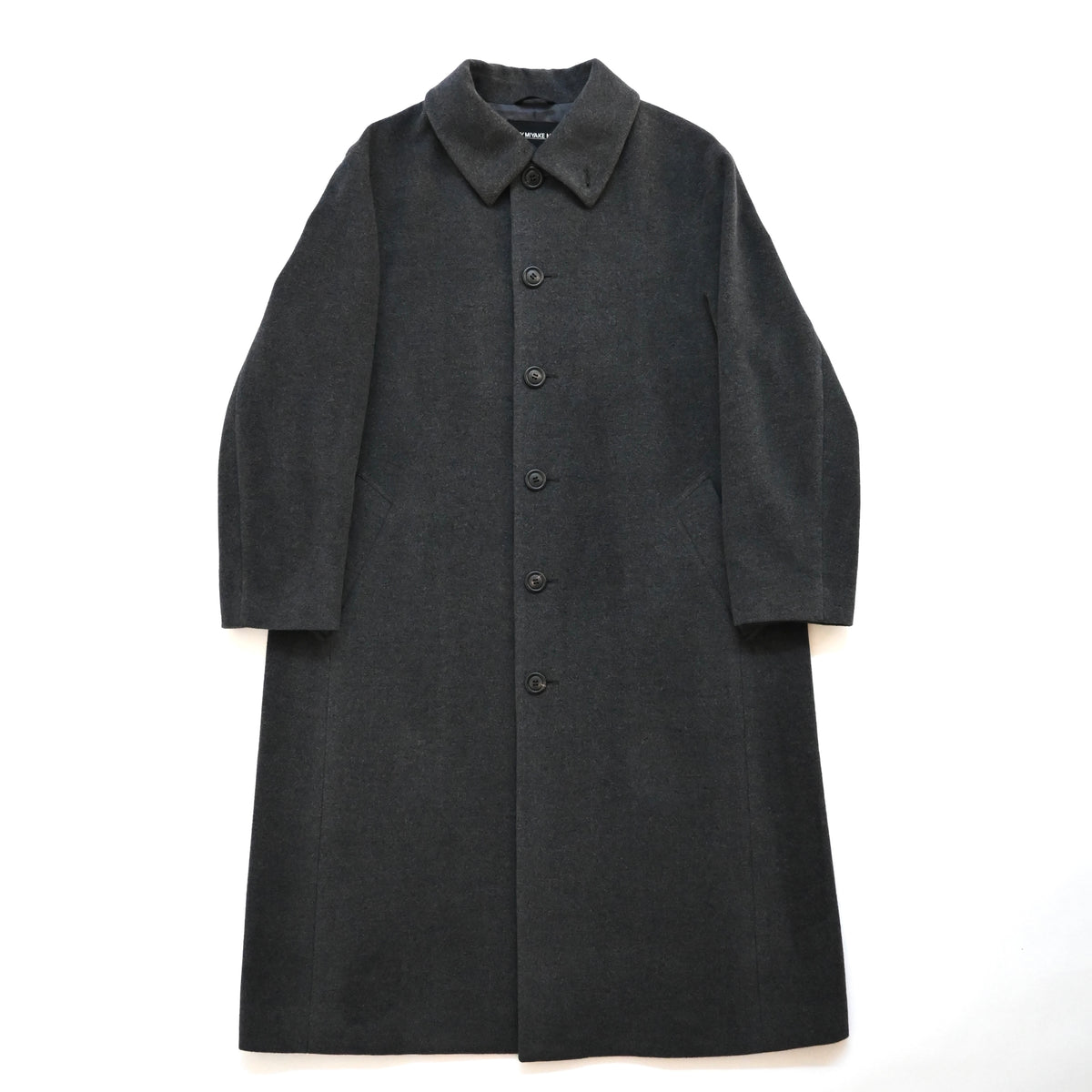 2000s issey miyake angora wool long coat M