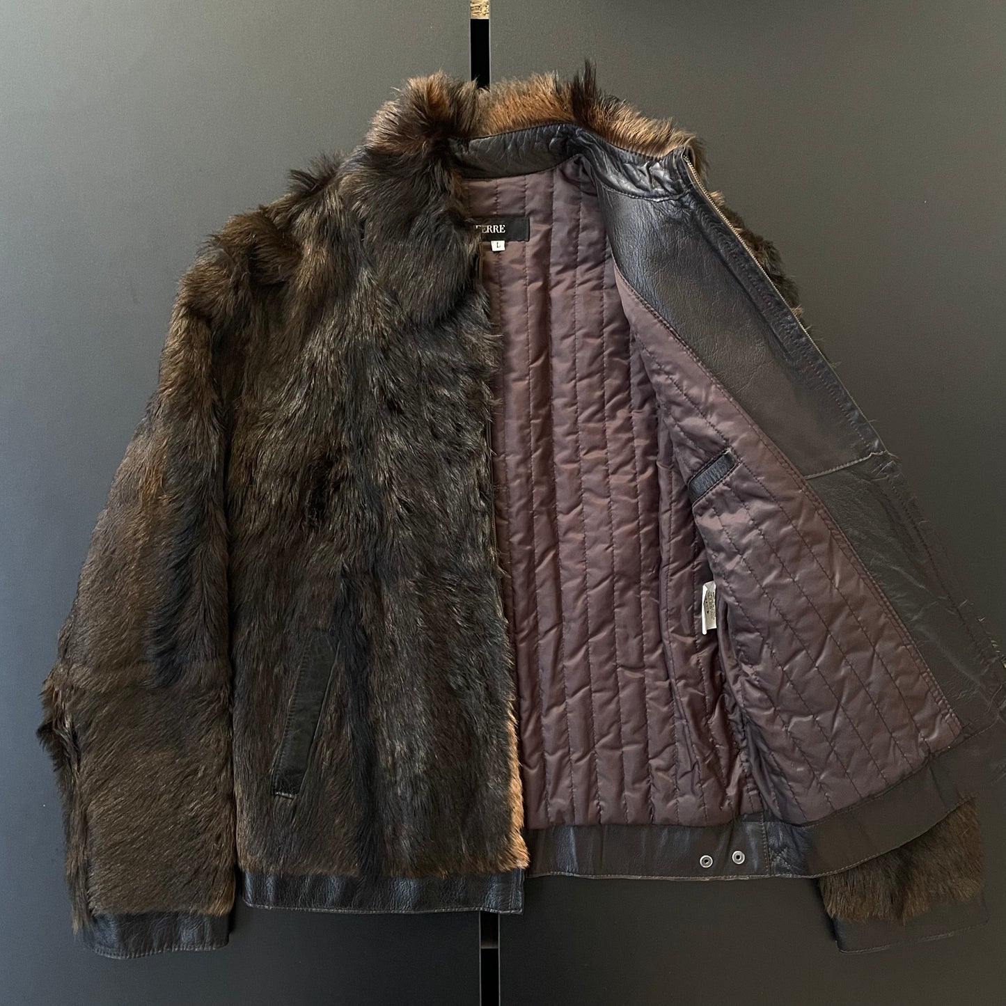 1990s gianfranco ferre fur jacket L