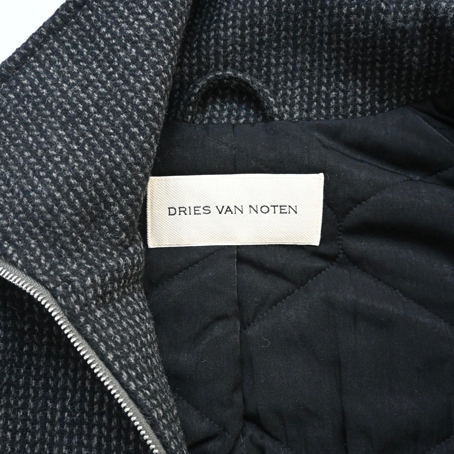 2024aw dries van noten tweed wool viller bomber jacket S