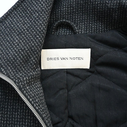 2024aw dries van noten tweed wool viller bomber jacket S