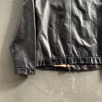 1990s jil sander leather jacket 52