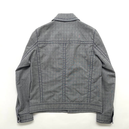 2015ss prada gray stitch blouson 46