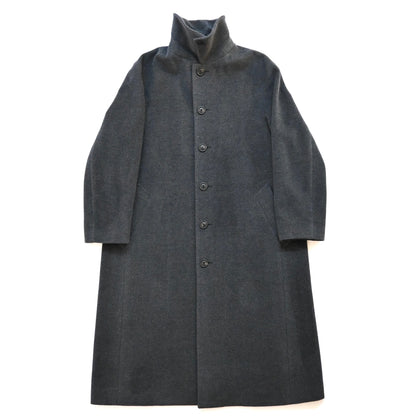 2000s issey miyake angora wool long coat M