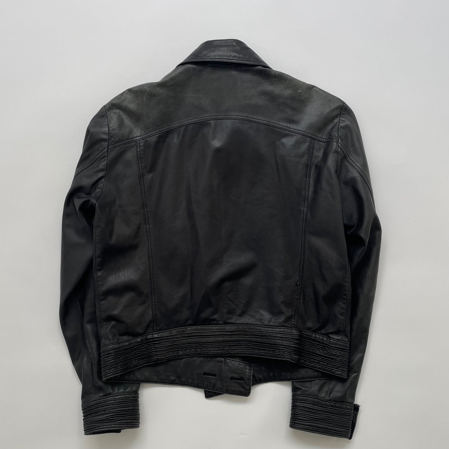 2007aw emporio armani piping leather jacket 52