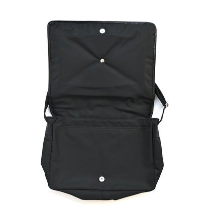 2000s masaki matsushima leather piping nylon handbag