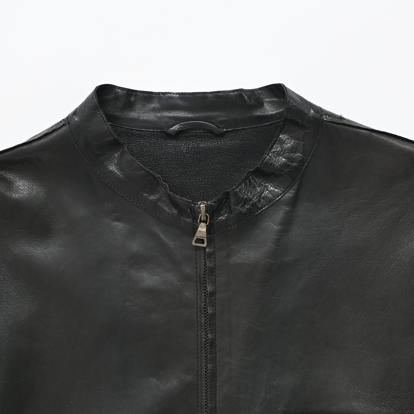 1998ss jil sander lamb leather high neek jacket 44