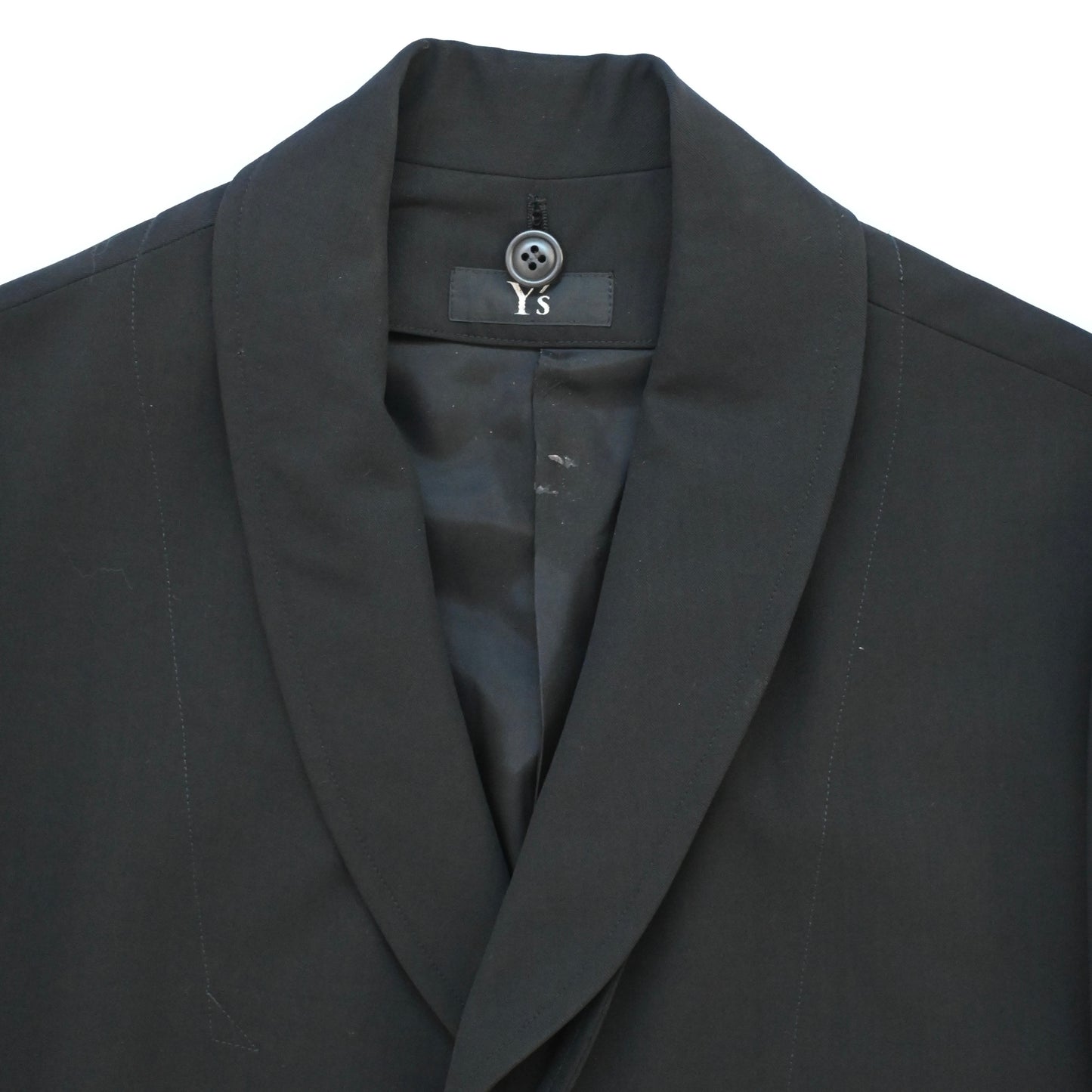 2001ss Y‘s yohji yamamoto collar docking wool coat M