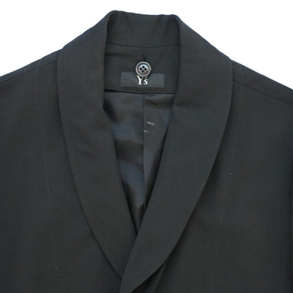 2001ss Y‘s yohji yamamoto collar docking wool coat M