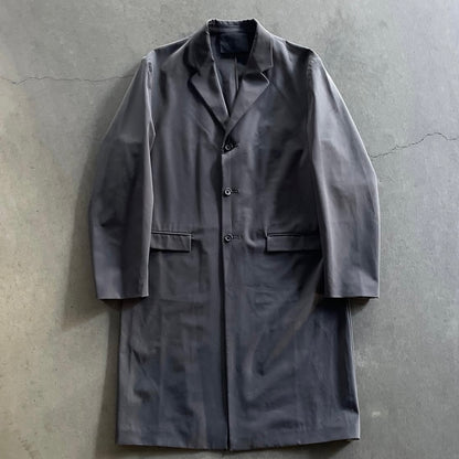 1990s prada nylon chester long coat L