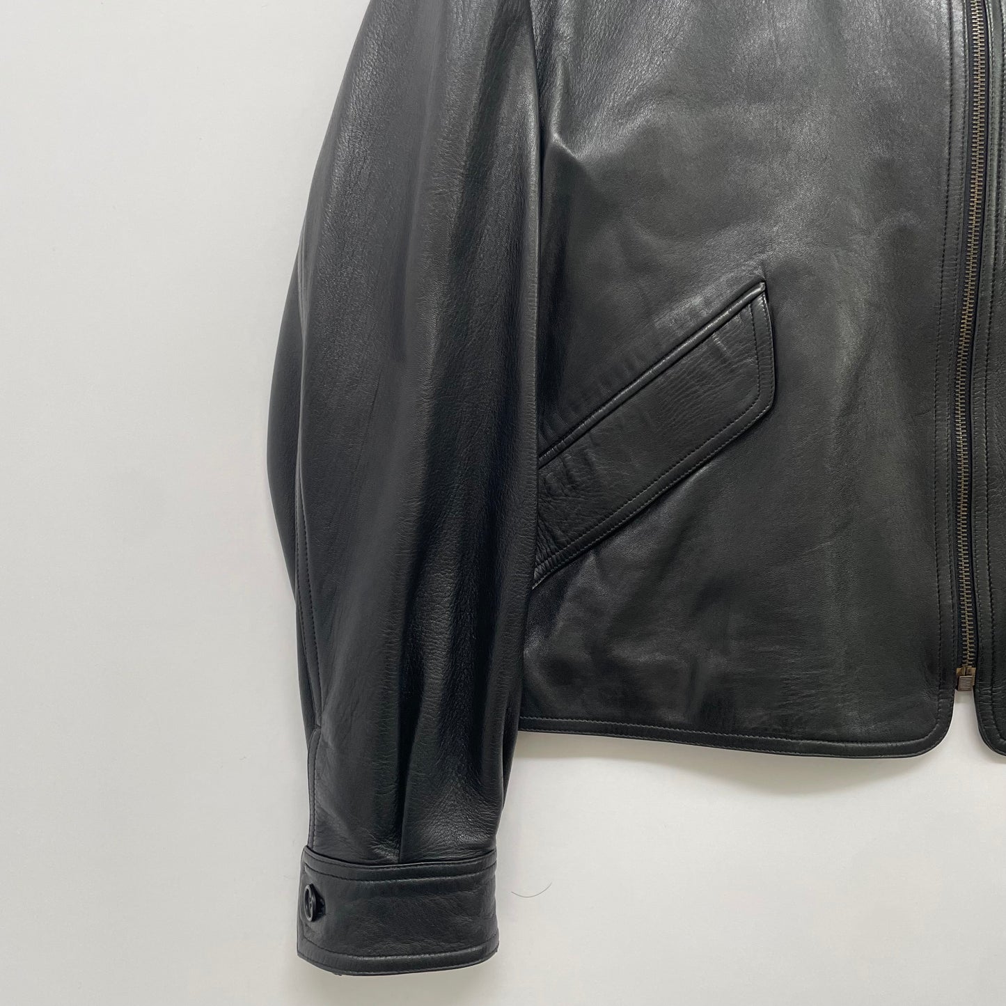1980s gucci short leather blouson 50