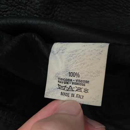 1990s lucien pellat finet fur docking leather jacket L