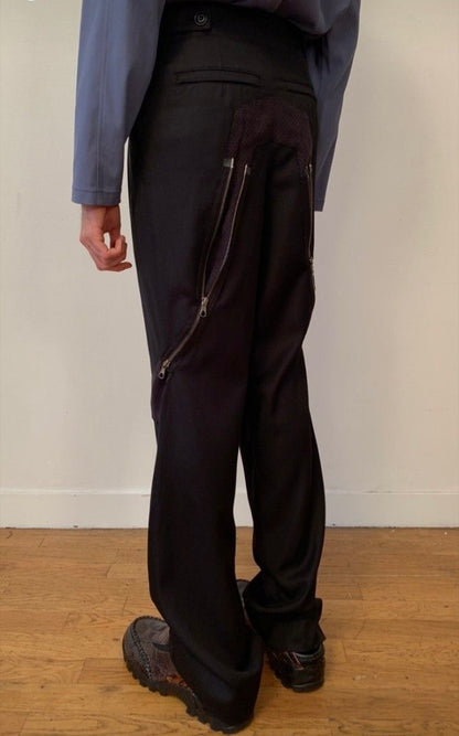 2020aw kiko kostadinov double zipper trousers 46