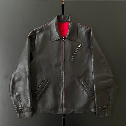 2000s paul smith cow leather  jacket S