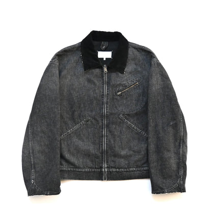 2025ss martin margiela destroyed collar washed denim jacket 50