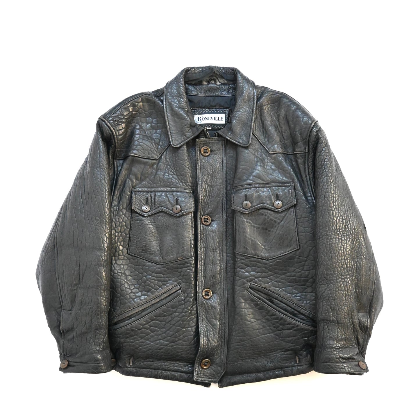 1980s boneville lamb leather padded blouson 48 by massimo osti