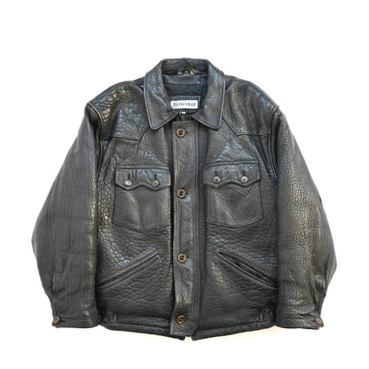 1980s boneville lamb leather padded blouson 48 by massimo osti
