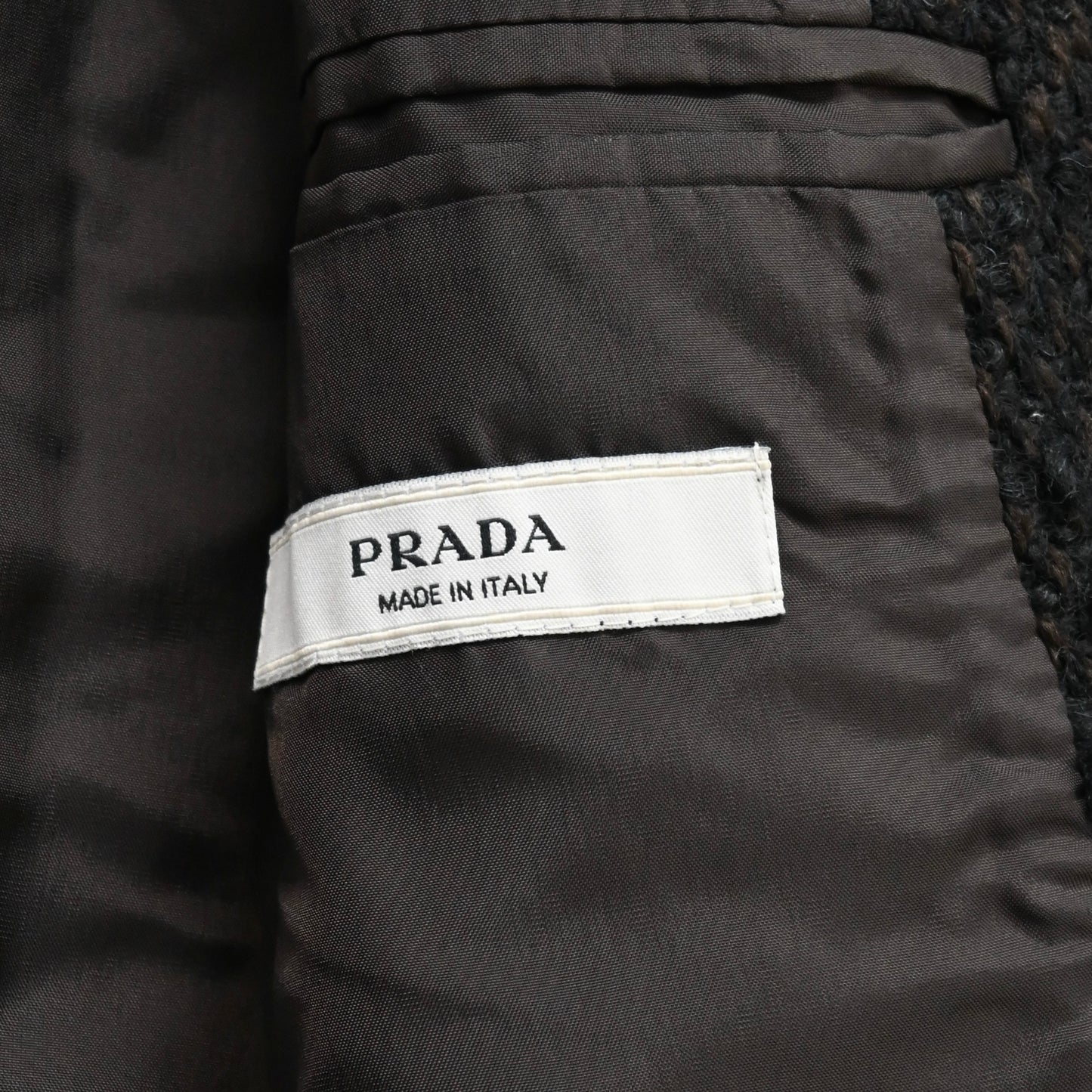 2002aw prada tweed wool chesterfield coat 46