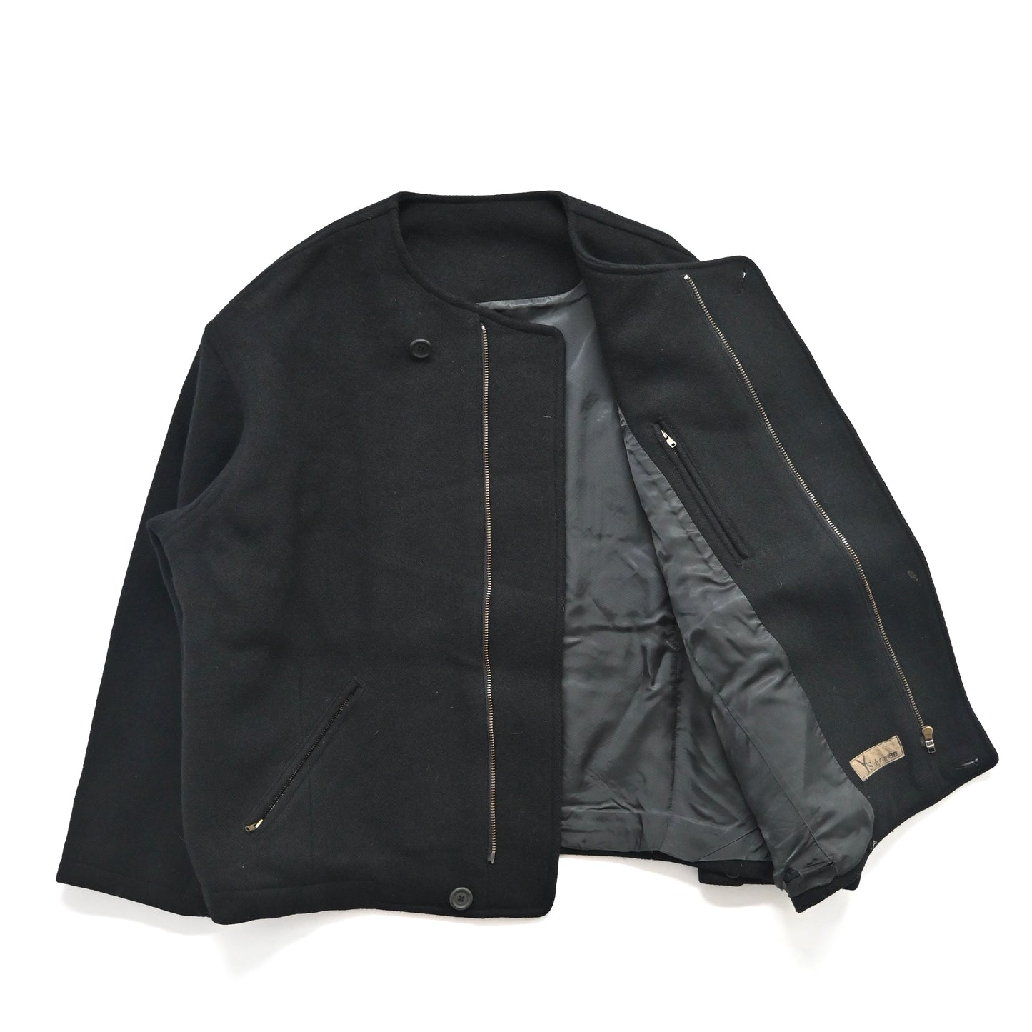 1980s Y‘s yohji yamamoto wool collarless jacket 2