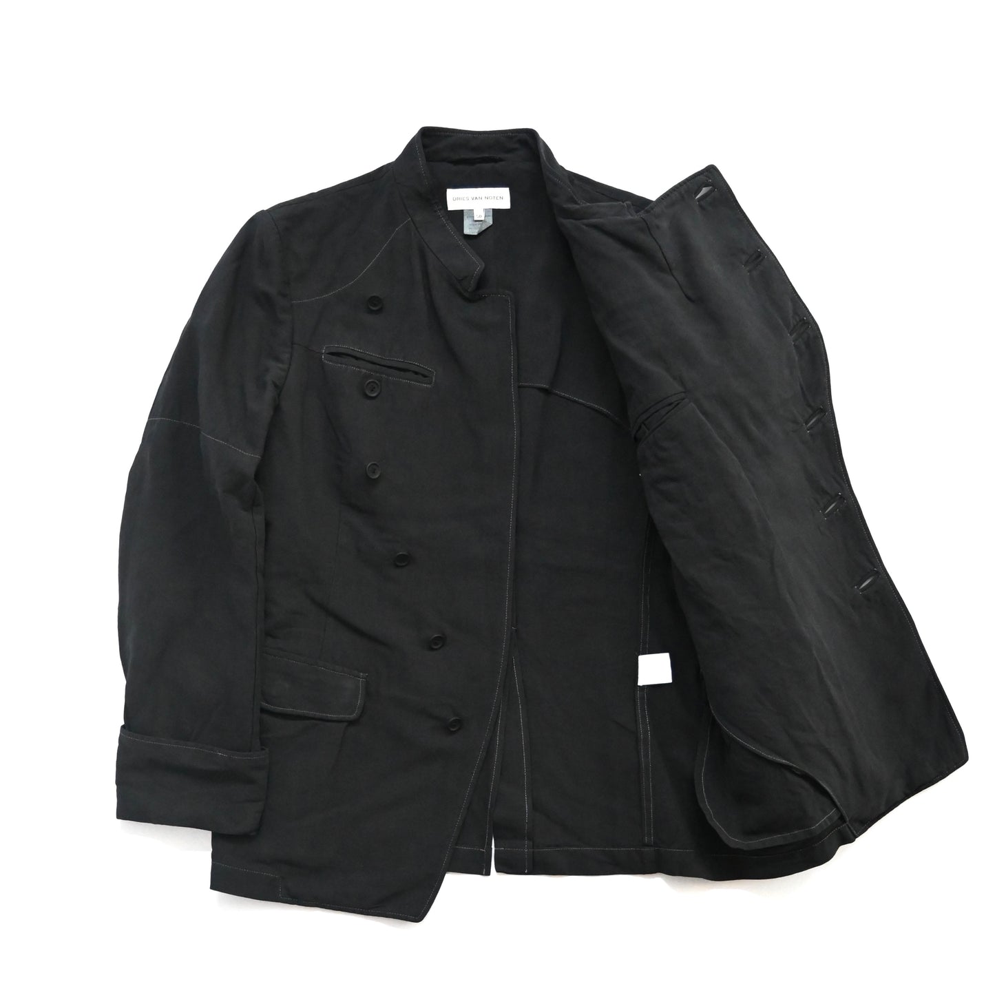 1990s dries van noten cotton napoleon jacket 50